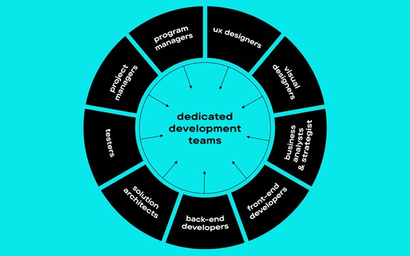 Dedicated development teams graph